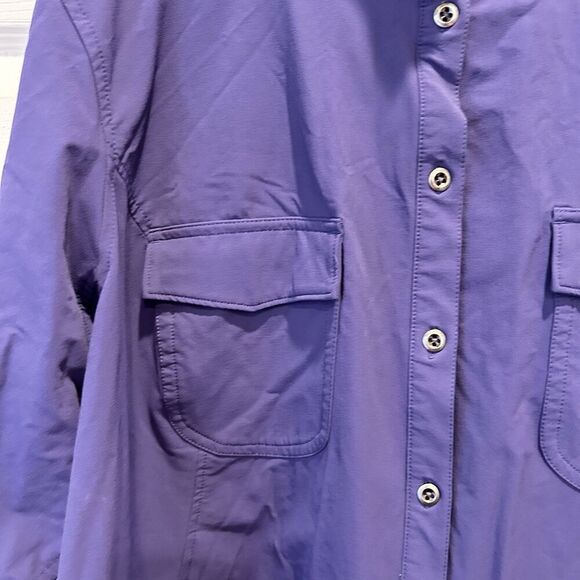 Duluth Flexpidition Water Resistant Shirt  Jacket Button Up Size Women's 3X Blue - Picture 2 of 10
